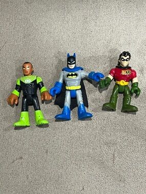 Imaginext DC comics Batman & Robin & Green Lantern lot of 3 figure
